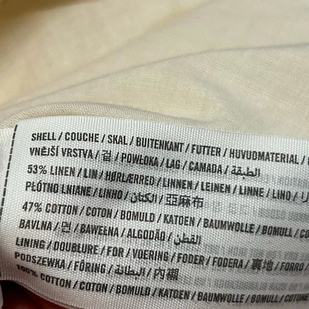 Abercrombie & Fitch Linen-Blend Shawl Cream Collar Blazer size medium chic - Picture 11 of 11